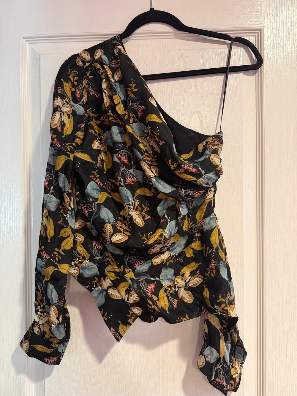 NICHOLAS Black Floral Wide-Leg Jumpsuit
